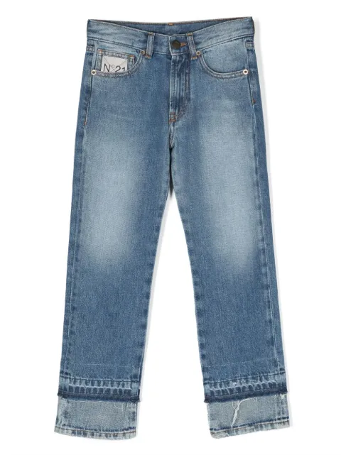 Nº21 Kids logo-appliqué straight-leg jeans