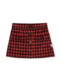 Nº21 Kids gingham-check mini skirt - Red