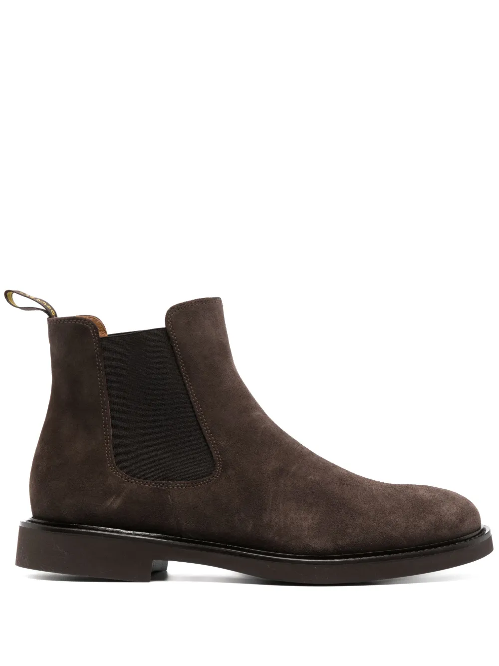 side-panel suede ankle boots