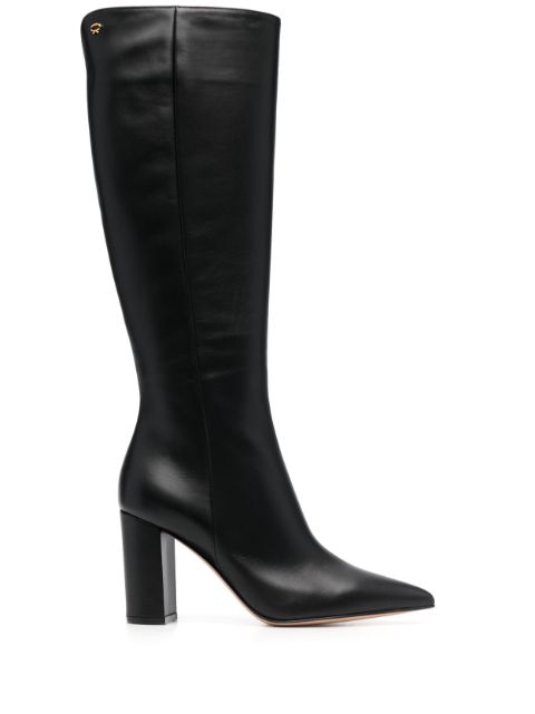 Gianvito Rossi 90mm point-toe leather boots Women