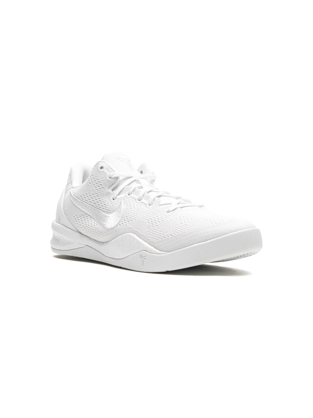 Image 1 of Nike Kids Kobe 8 Protro Triple White Sneakers