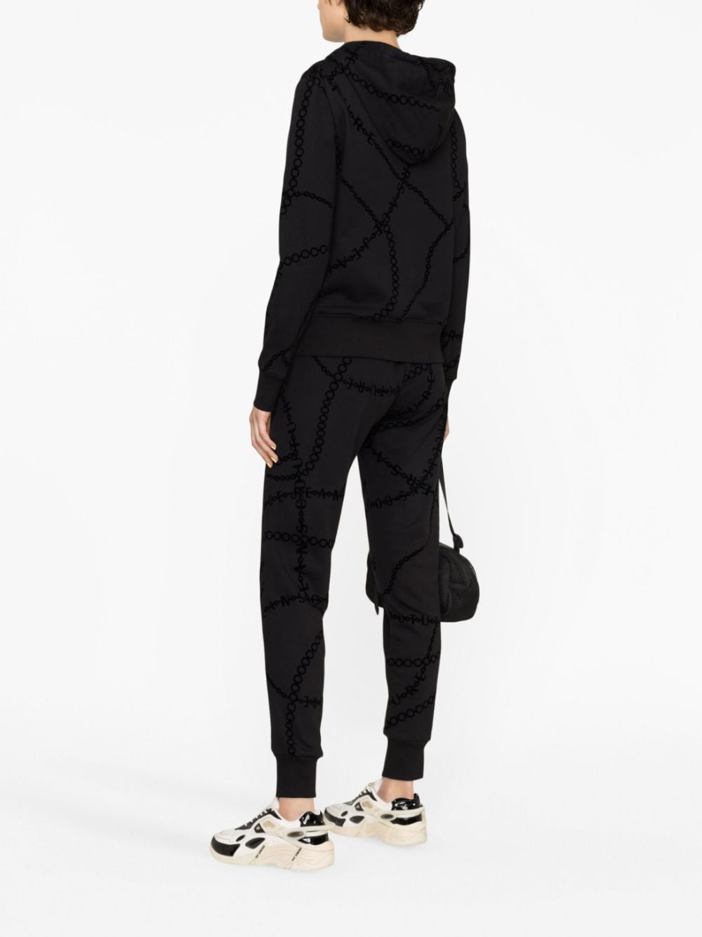 Versace Jeans Couture Hoodie met grafische print Zwart