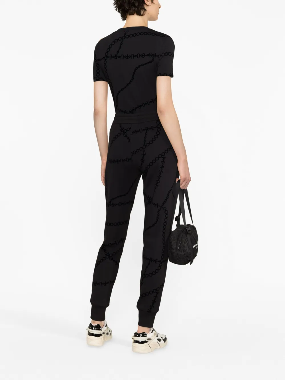 Versace Jeans Couture T-shirt met grafische print Zwart