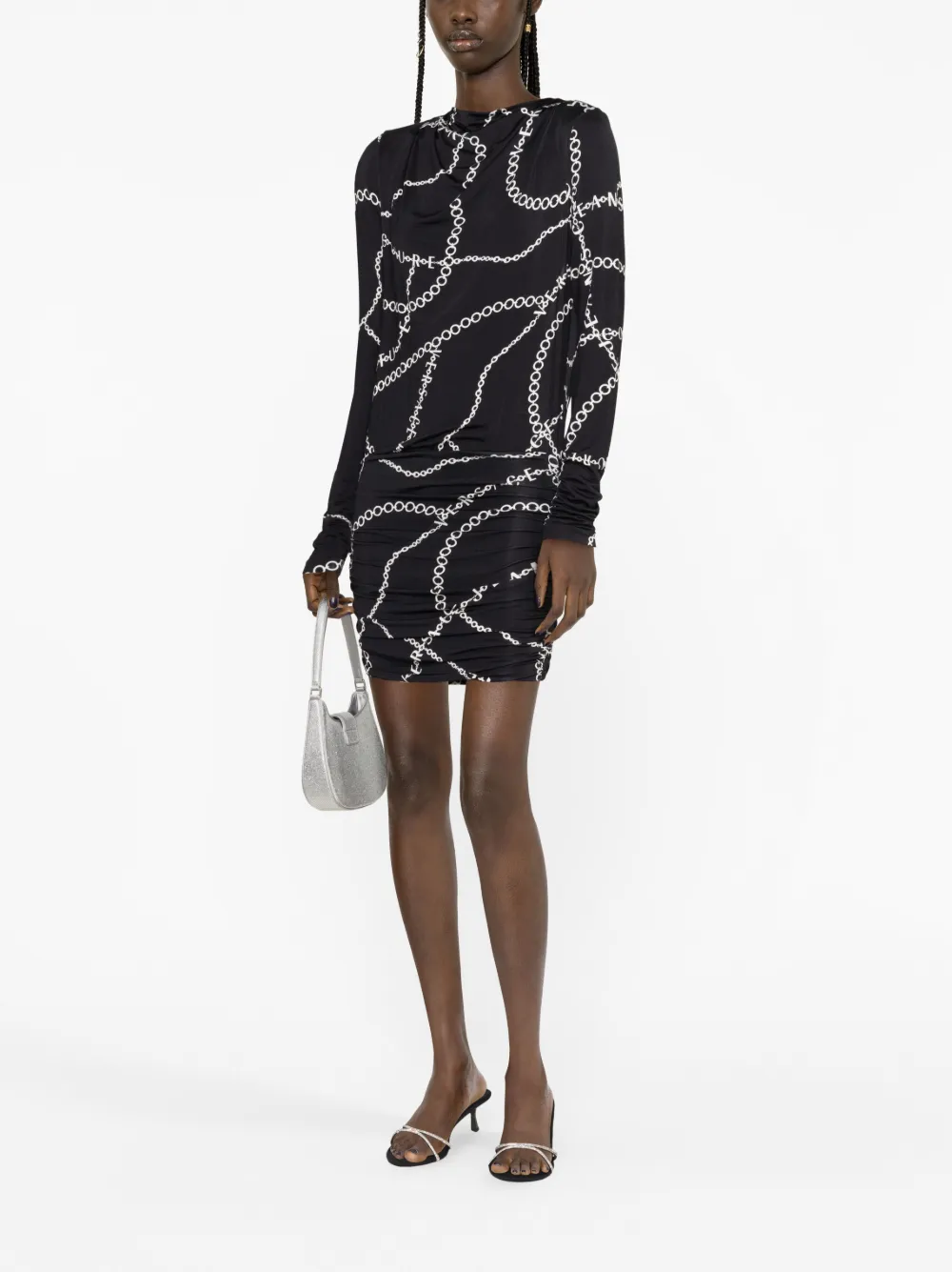Cheap Versace Jeans Couture Necklace-print open-back minidress Women