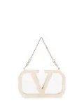 Valentino Garavani logo-plaque clear clutch - Metallic