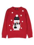 Il Gufo Snowman Christmas jumper - Red