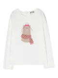 Il Gufo teddy-bear print T-shirt - White