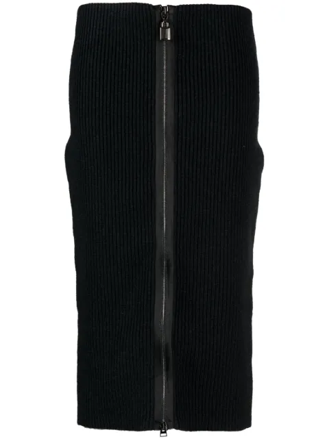 TOM FORD ribbed zip-up pencil skirt