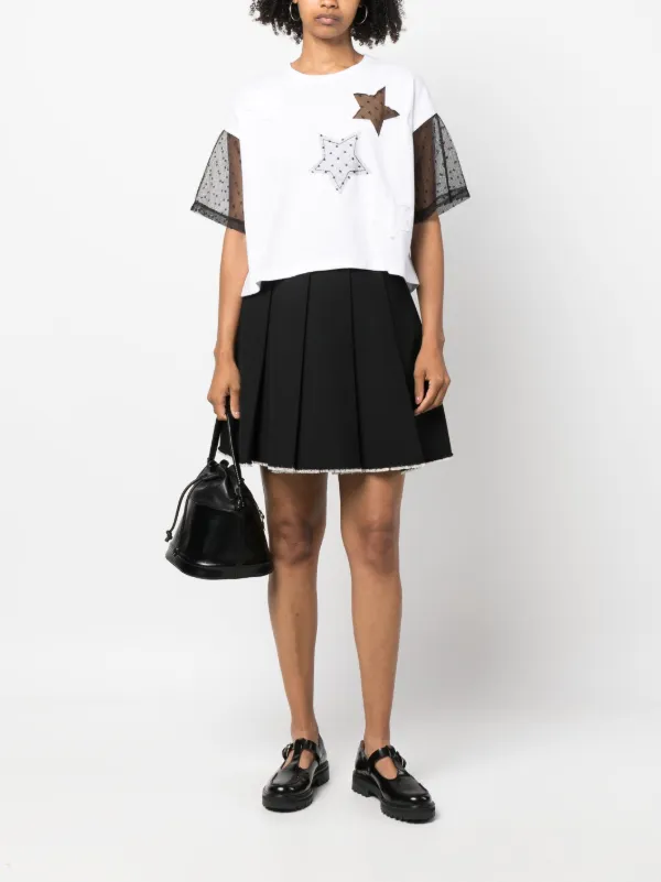 RED Valentino レーストリム クロップド Tシャツ - Farfetch