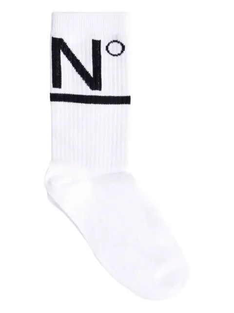 Nº21 Kids intarsia-knit logo print socks