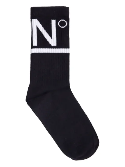 Nº21 Kids intarsia-knit logo print socks