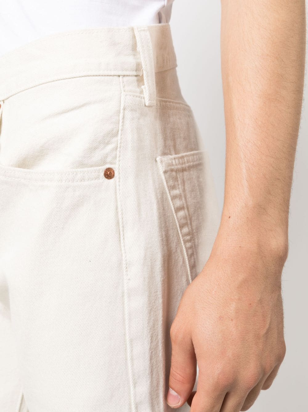 Shop Levi's High-rise Straight-leg Jeans In Neutrals