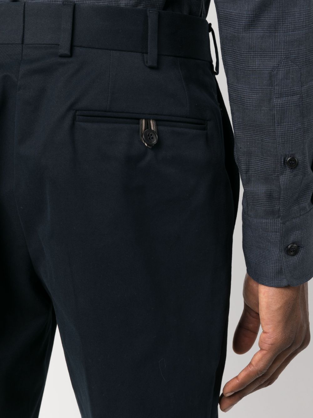 Shop Brioni Straight-leg Tailored Trousers In Blau