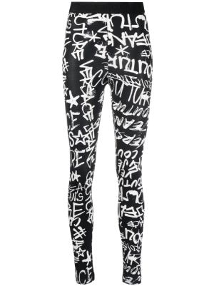 Versace Jeans Couture Legging Com Logo No Cós e Estampa De Corrente -  Farfetch