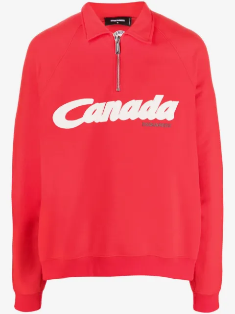 DSQUARED2 logo-print cotton sweatshirt
