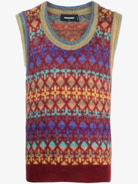 DSQUARED2 jacquard-knit vest 