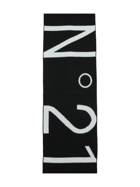 Nº21 Kids logo-intarsia scarf