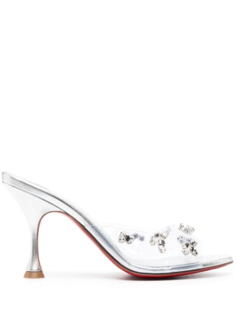 Christian Louboutin Degraqueen 98mm crystal-embellished mules