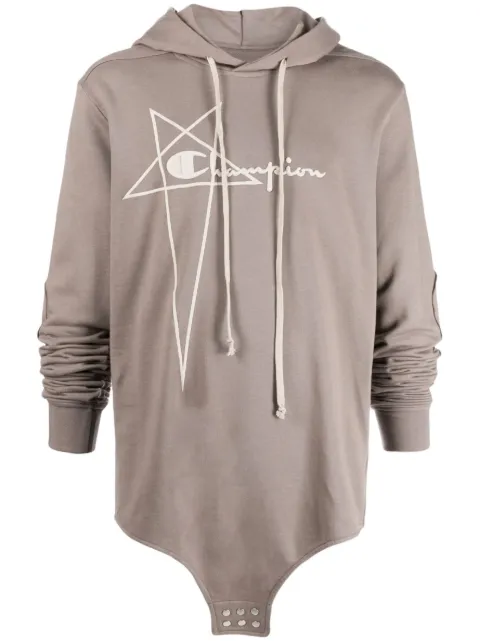 Rick Owens hoodie con logo bordado