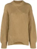 Jil Sander ribbed-knit wool jumper - Brown