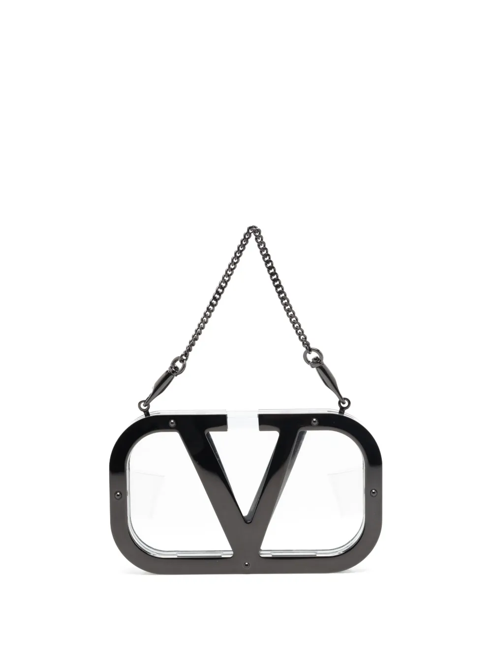 Valentino Garavani Clutch met logoplakkaat Zwart