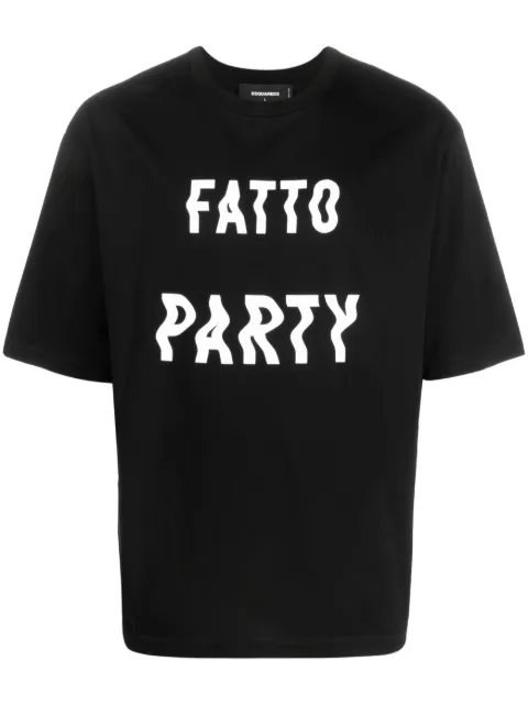 DSQUARED2 text-print cotton T-shirt 