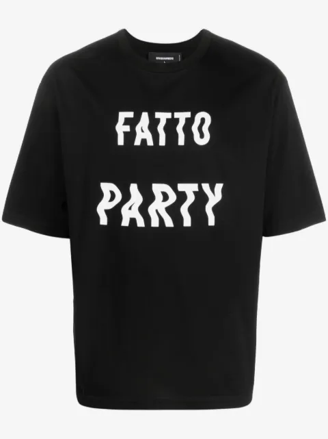 DSQUARED2 text-print cotton T-shirt