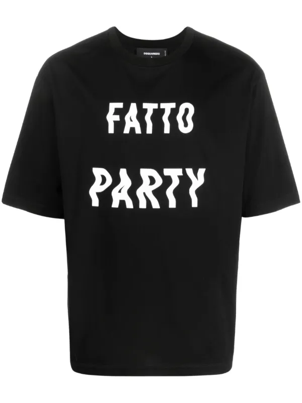 DSQUARED2 ロゴプリント Tシャツ ブラック DSQUARED2 プリント Tシャツ | ブラック | FARFETCH JP