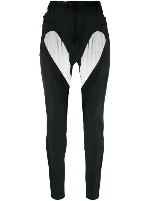 Mugler panelled skinny trousers