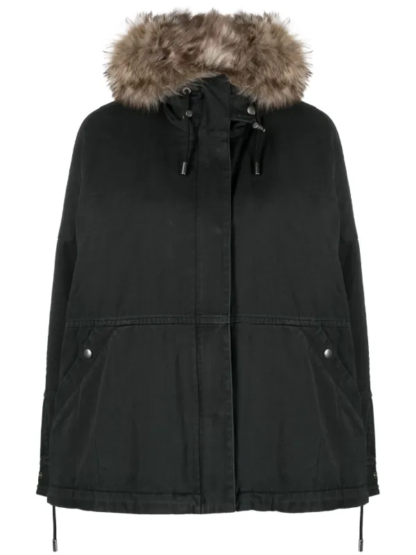 Yves salomon hot sale black parka