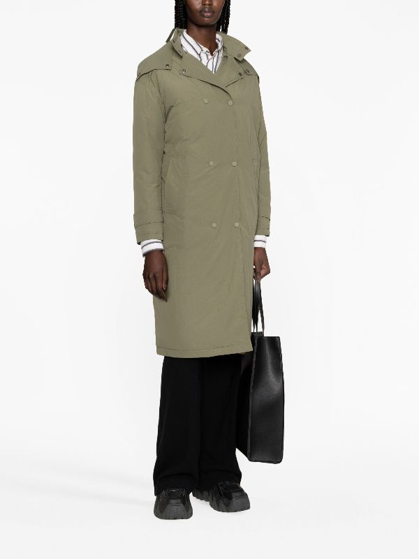 Padded trench sales coat