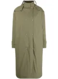 Yves Salomon hooded padded trench coat - Green