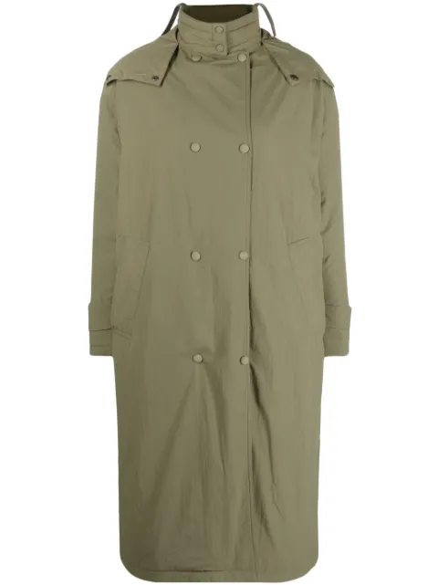 Yves Salomon trench matelassé à capuche