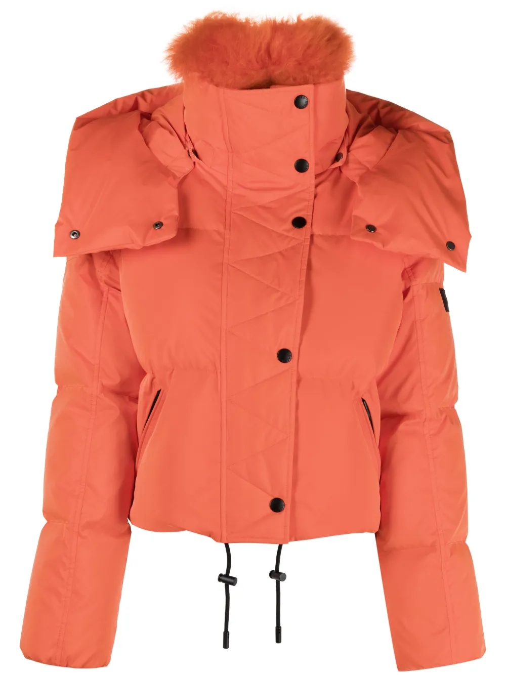 Yves Salomon Donsjack met capuchon Oranje