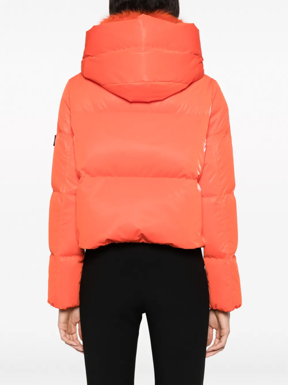 Yves Salomon Donsjack met capuchon Oranje