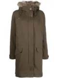 Yves Salomon shearling-trim hooded parka - Green