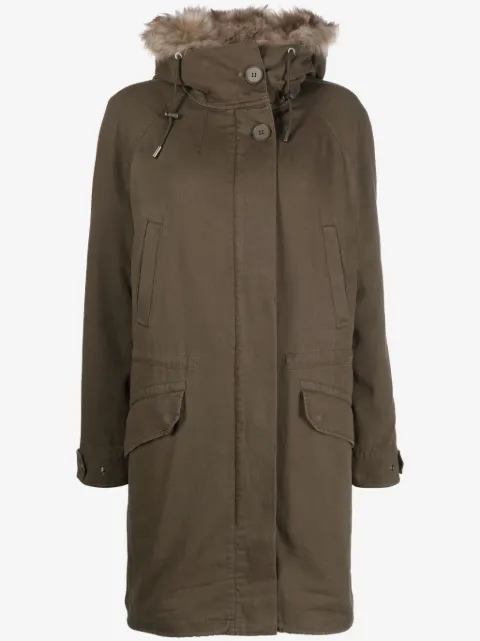 Yves Salomon shearling-trim hooded parka