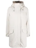 Yves Salomon detachable-hood midi parka - Neutrals
