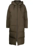 Yves Salomon hooded feather-padded coat - Green