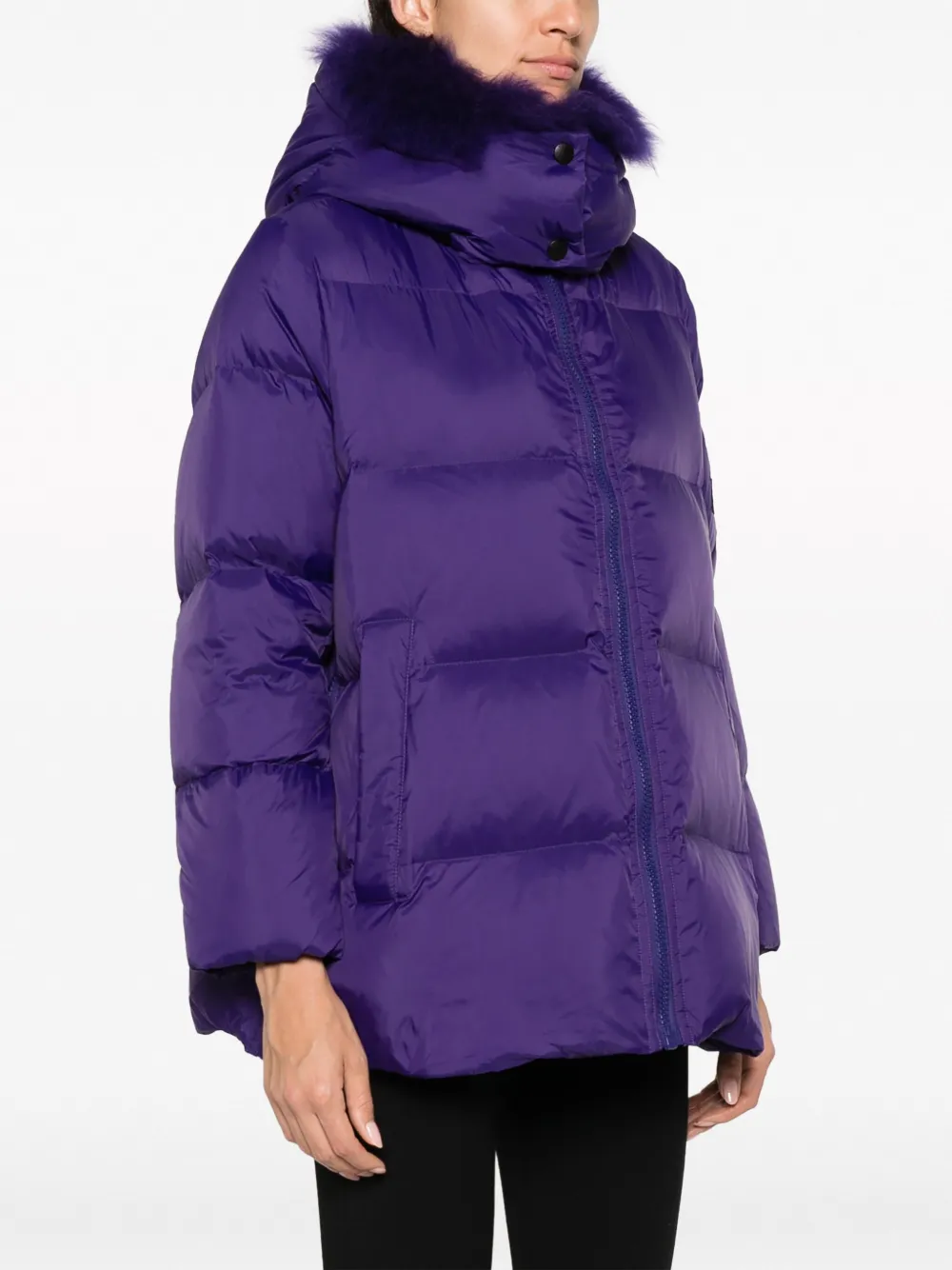 Yves Salomon Gewatteerd jack Paars