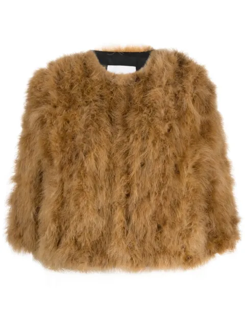 Yves Salomon feather-trim jacket