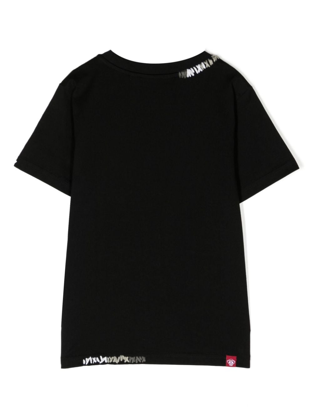 Shop Mostly Heard Rarely Seen 8-bit Mini Grey Bear Cotton T-shirt In Black