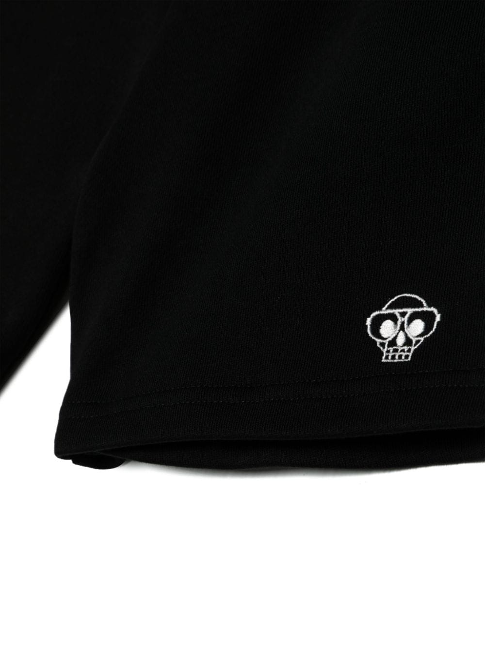 Shop Mostly Heard Rarely Seen 8-bit Mini Skull-embroidered Track Shorts In Black