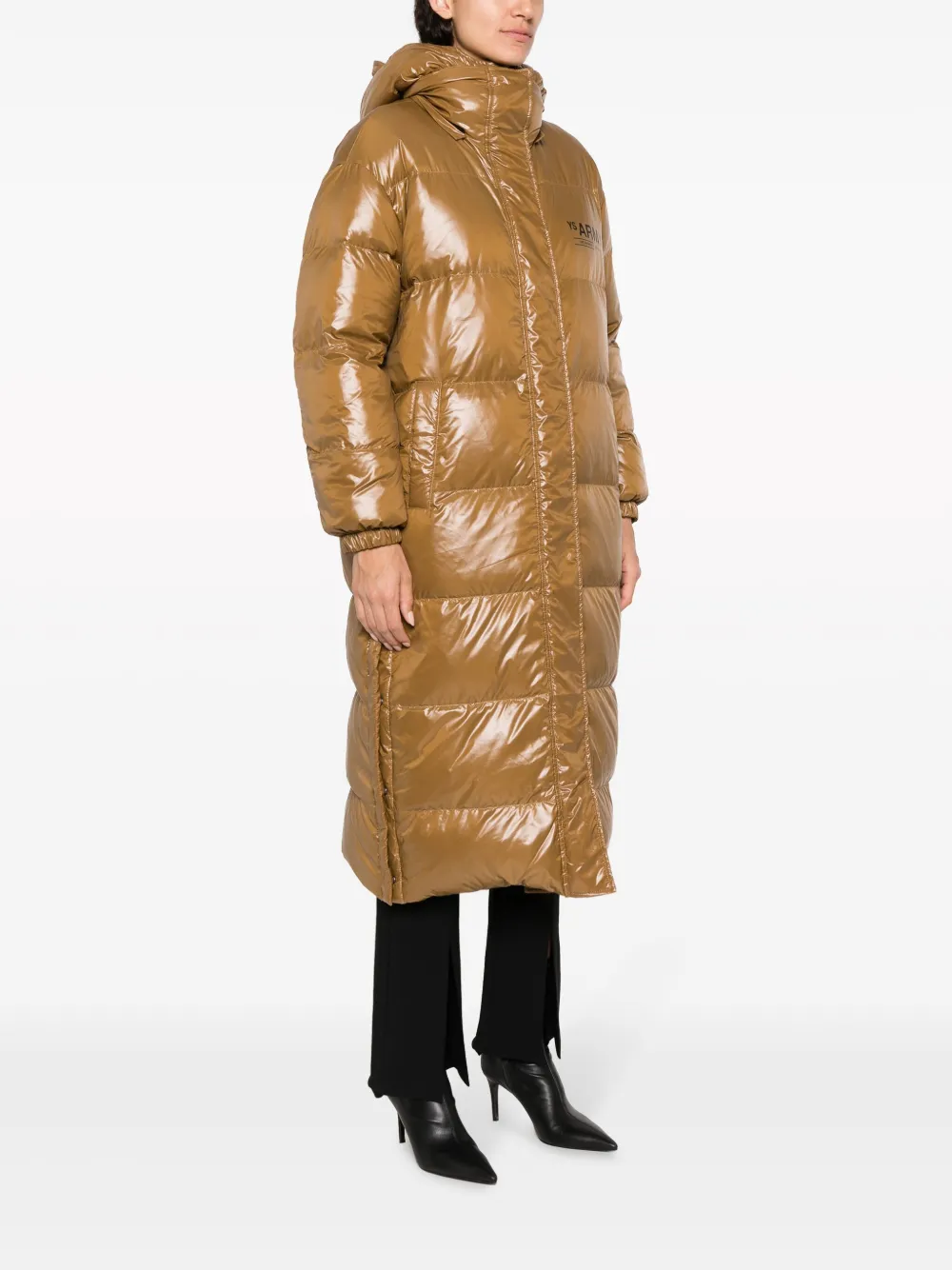Yves Salomon Jas met logoprint Bruin