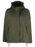 Yves Salomon reversible hooded cropped parka - Green
