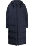 Yves Salomon hooded feather-padded coat - Blue