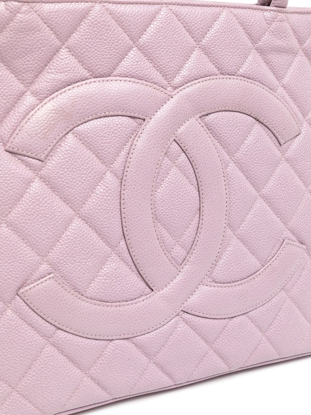 CHANEL PST Petit Shopping Caviar Leather Tote Bag Pink