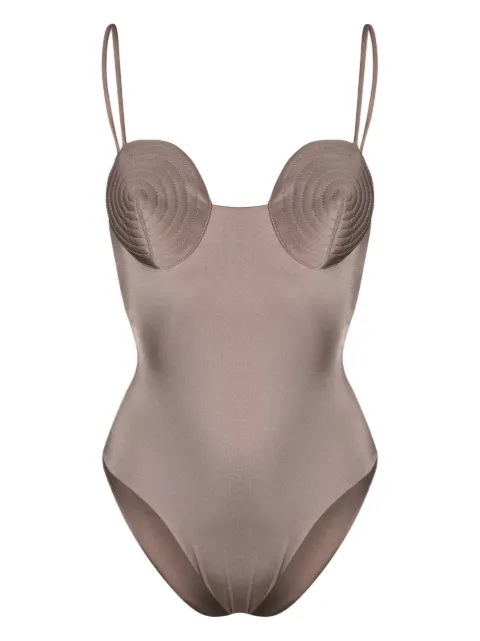 Noire Swimwear traje de baño con cuello redondo