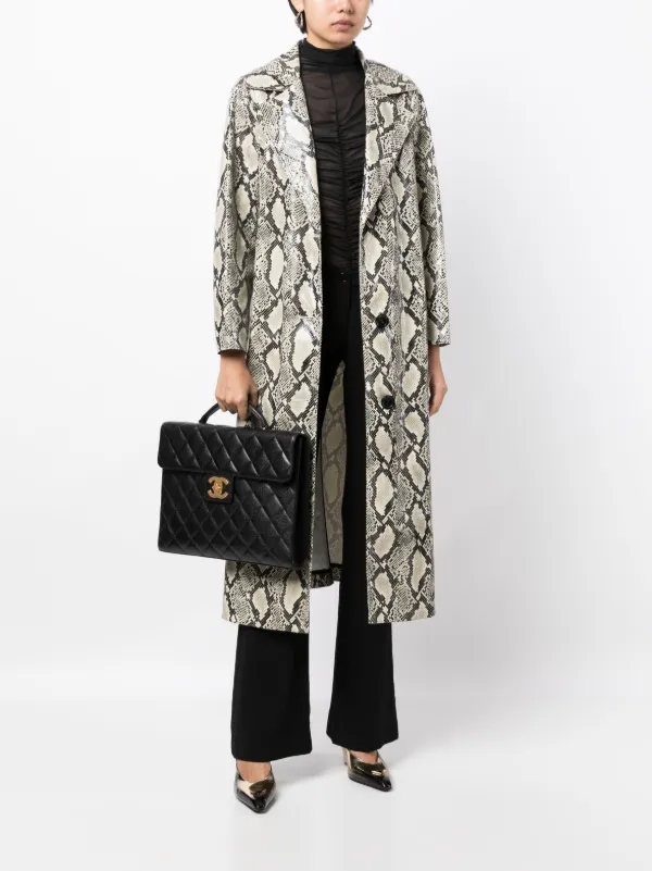 CHANEL Pre-Owned 1997 Classic Flap Briefcase | Black | FARFETCH