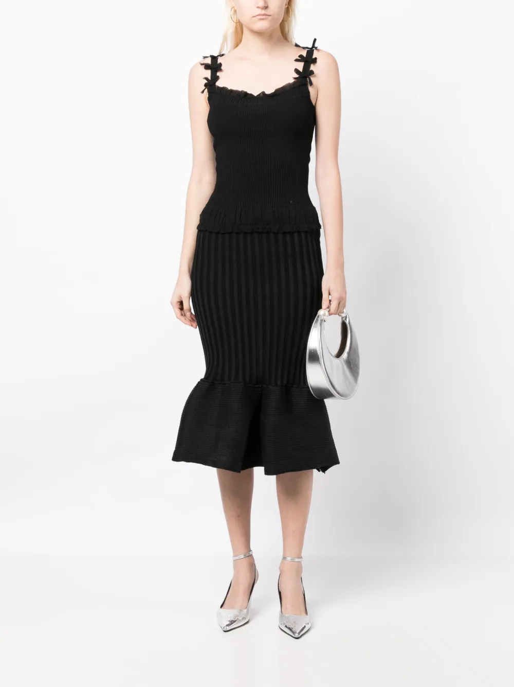 CHANEL Pre-Owned 2006 ribgebreide top - Zwart